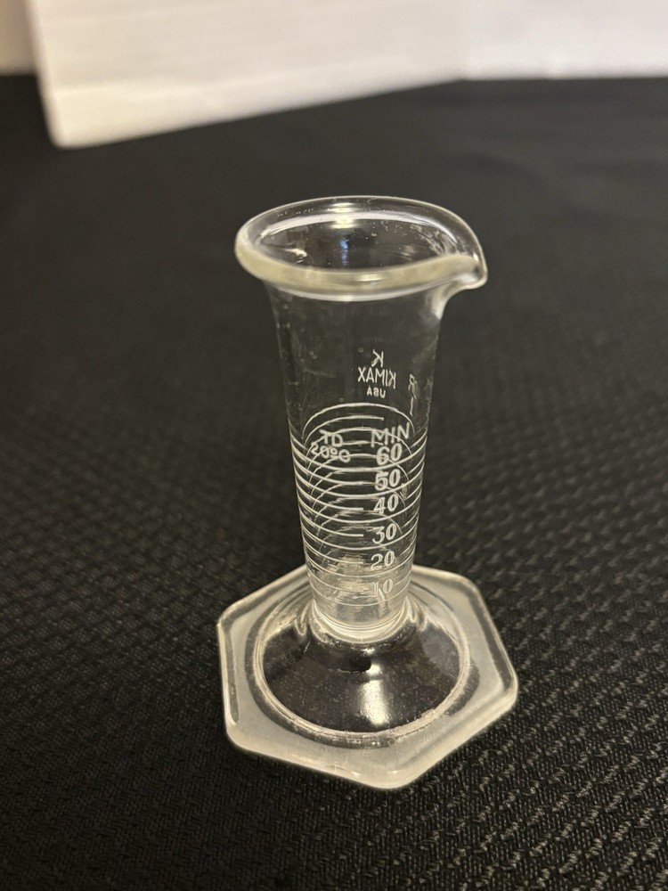 Vintage Kimax Graduated Cylinder Glass Apothecary Dr Pharmacy