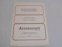 Aristocort Drug Lederle Symposia 1962 Old Advertising Art Physician’s Sign Old