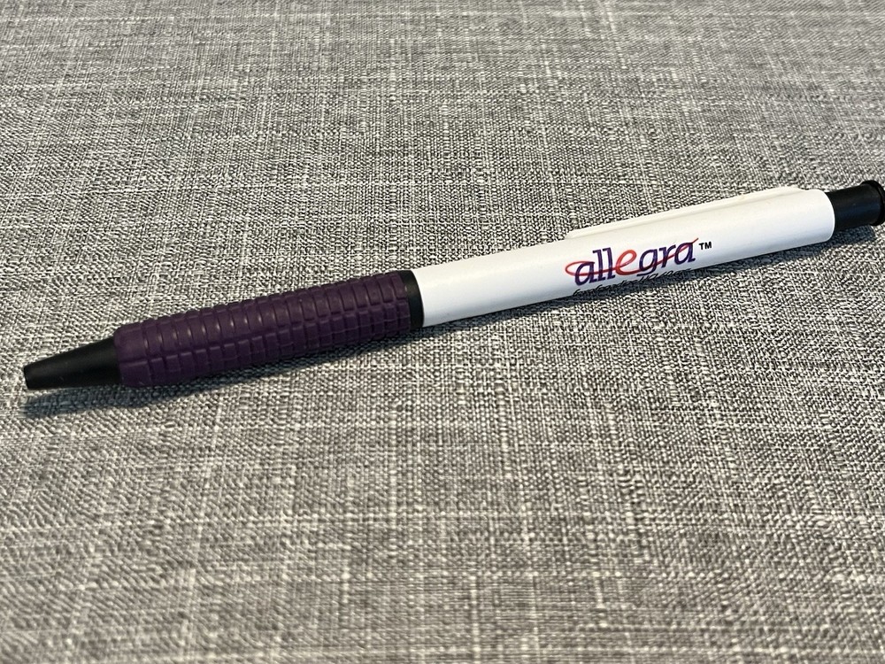 Allegra DRUG REP pharma pen – textured rubber grip – Free Shipping!
