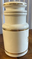 VTG Trandate Labetalol HCI Glaxo Apothecary Medicine Jar Lid Pharma Advertising