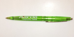 Avandia Pharmaceutical Drug Rep Pen Clear Green White Plastic Retractable Works