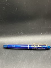 ZYRTEC Blue Gold Heavy Metal Medical Drug Rep Ballpoint Pen Cetirizine HCl WORKS
