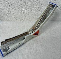 VIOXX STAPLER Drug Rep Pharmaceutical Promo Advertising Blue & Orange