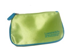 Pharmaceutical Collectible Loestrin 24 Fe Drug Rep Satin Lime Pouch with Zipper