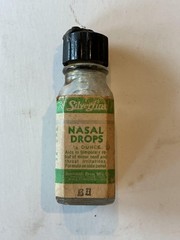 Vintage Silverfin Nasal Drops Bottle 1/2 Ounce Burrough Bros Baltimore USA
