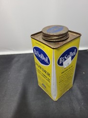Wartime Medicine Bisodol Whitehall Laboratories Yellow Tin 1940s Antique