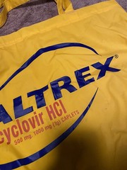 Pharmaceutical Promo Tote Bag GlaxoSmithKline GSK Valtrex VG