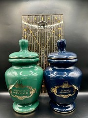 Vintage Apothecary Canister Jars Homeopathic gold trim 9″ ceramic