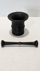 Rare Vtg. Rarical Tablets Cast Iron Pharmacy Advertising Mortar and Pestle