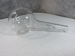 PYREX 2000mL Vtg Laboratory Flask Side Vent Glass Long Neck Round Bottom 14″ USA