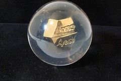 Inderal Ayerst prescription paperweight acrylic used 3 inch diameter