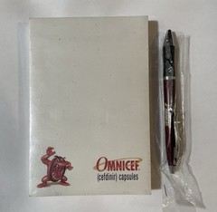 NEW Omnicef Pharmaceutical Paper Tablet Pad Metal Pen Stylus Premium UNTESTED