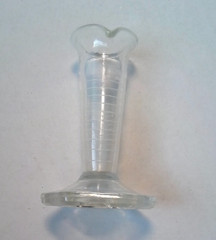 Vintage 5ml-60 minim’s Glass Footed Apothecary Measuring Conical Graduated Spout