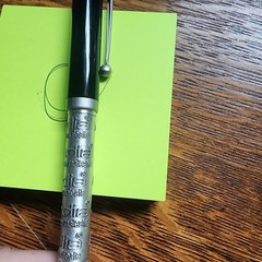 AVANDIA METAL DRUG PHARMACEUTICAL PEN PEWTER BLACK RAISED LETTERS