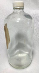 Vintage SEA BREEZE Antiseptic 8″ Quart PROFESSIONAL CLEAR Glass Bottle-EMPTY