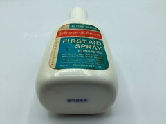Vintage Johnson & Johnson Old Antiseptic First Aid Spray Pharmaceutical bottle