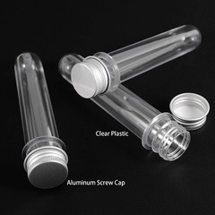 HOZEON 50 PCS 5.5 x 1 inch Clear Plastic Test Tubes with Caps, 40 ml Test Tub…