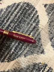 Aricept Red Maroon Gold Metal Click Pharmaceutical Drug Pen Advertising WRITES