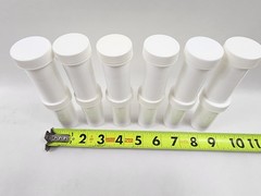 .5 (1/2) Oz White Plastic Ointment Container Jars With White Caps Lot Of 12