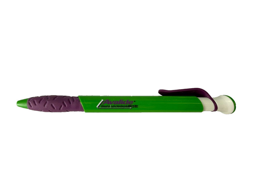AVALIDE Drug Rep Ink PEN Collectible Pharmaceutical Advertising Purple Green
