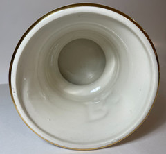 Blair RX Ceramic Mortar & Pestle White Gilt Trim 5 3/4″ Pharmacy Display