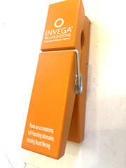 HUGE CLIP INVEGA PALIPERIDONE PHARMACEUTICAL AD – PAPER WEIGHT – PROMO ITEM