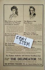 1907 NEW YORK The Delineator RARE advertisement Butterick Publishing Co.,
