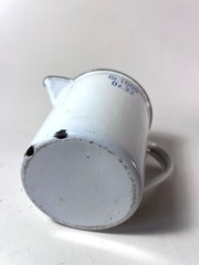 Vintage White Enamelware/Blue Medical Measuring Pitcher Cup – Gr. 1000 Oz 32