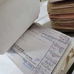 VTG Pharmacy Prescription File Box (2) w/100s of Drug Scripts California 1960s