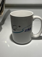 Pfizer Zoloft Coffee Mug Cup White Blue Pharmaceutical Promo Rep Advertising VTG