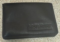 Drug Rep Pharmaceutical Advair Diskus Collectible Leather Card Holder Fossil