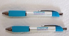 2 Brand New Quit Smoking Drug Rep Pens White and Blue Blue Ink