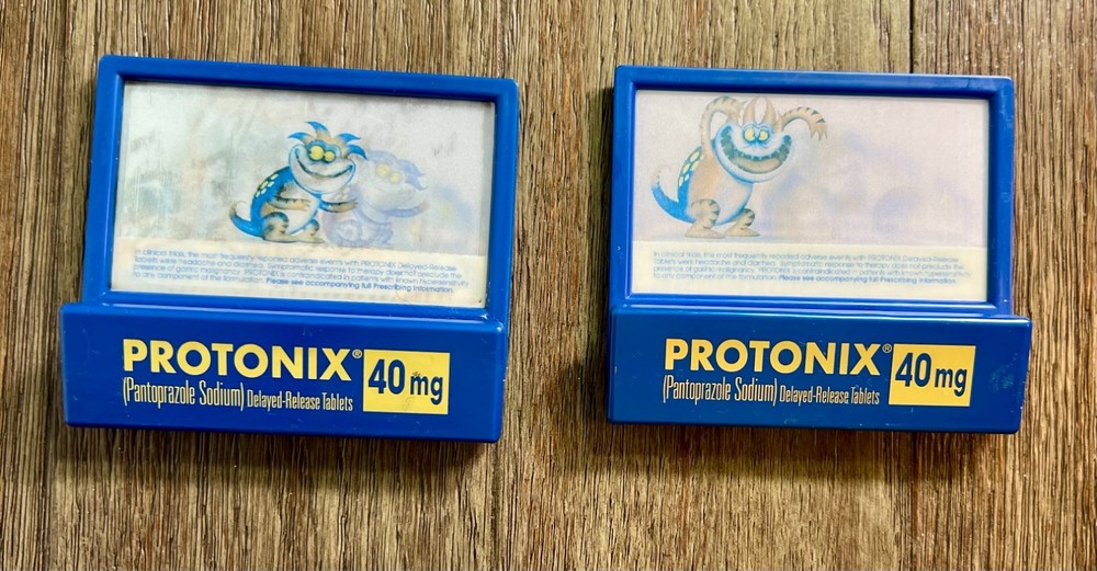 Protonix Gerd Monster Lenticular Magnet Clips x2 Drug Rep Pharmaceutical