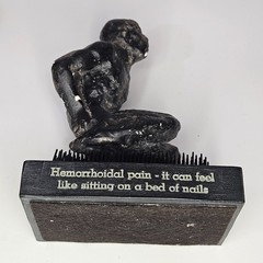 Vintage Proctofoam Pharmaceutical Advertising Bed Of Nails Fakir Figure