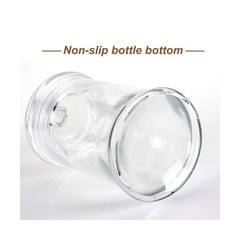 Mini Glass Apothecary Jars, Bathroom Storage Organizer Canisters for Cotton S…