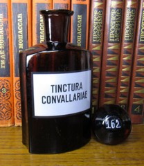Vintage Medical Science Glass Bottle,Amber color,Germany №13222