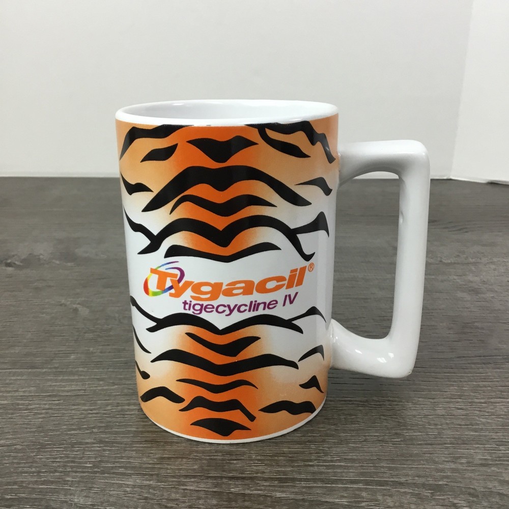 Tygacil Drug Rep Promo Coffee Mug Cup Wyeth Pharmaceutical Pharma Tigecycline IV
