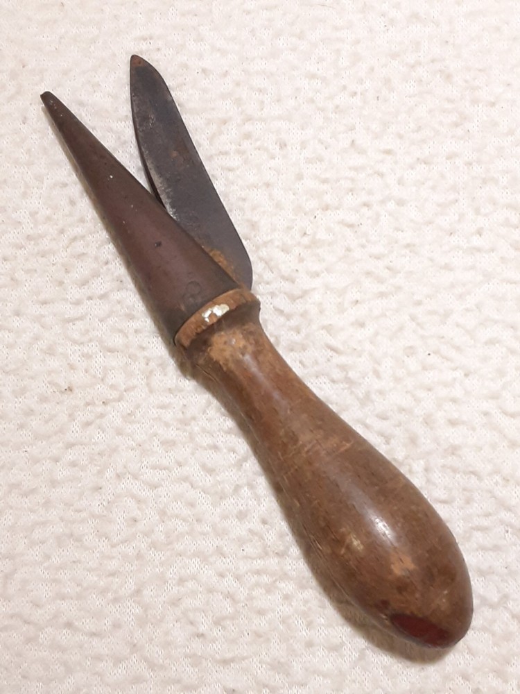 EARLY APOTHECARY CORK BORER KNIFE BLADE BRASS CONE CHEMIST MAKE YOUR OWN STOPER