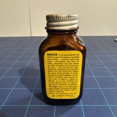 VINTAGE 1950s ANACIN WHITEHALL ASPIRIN BOTTLE – GOOD CONDITION NICE LABELS.