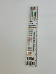 Vintage Pharmaceutical 1980s Morphine , Fentanyl Advertisement Ruler Acrylic 14″