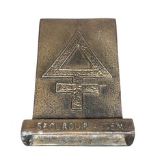 Vintage Tinactin Sulphur 1981 Bronze Metal Pharmacy Paperweight Secundum Artem