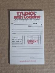 Vintage Memo Note Pad Pharmaceutical Medical Tylenol Codeine Promotional #1