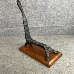 Apothecary Medical Cork Press Mounted on Wood Plinth Antique