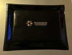 Vintage Medical Glass Tray Advertising McKesson Doctor Hospital Supplies