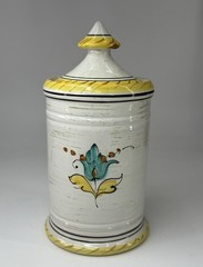 Vintage Italian Apothecary Jar Pharmacy Display Rustic Decor Made in Italy Chips