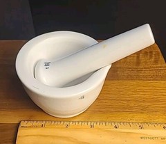 Vintage COORS Mortar & Pestle, Ceramic, excellent