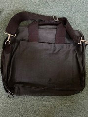 pharmaceutical drug rep tote & laptop carry bag & leather id tags
