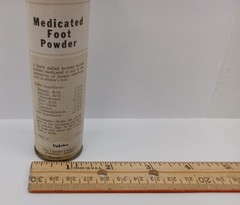 Upjohn Vintage Medicated Foot Powder 1.5oz Pharmaceutical Collectible Tin