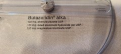 BUTAZOLIDIN alka drug promo item Geigy Germany Protractor