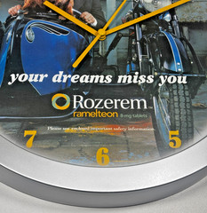 Rozerem Ramelteon Drug Rep Pharmaceutical Promo Advertising Wall Clock Dreams